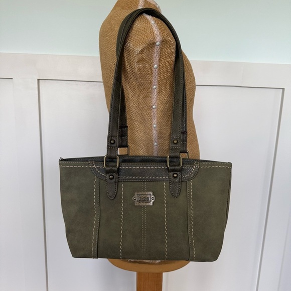 Born Concept BOC Shoulder Bag Olive Green Vegan Leather Medium NWOT - Picture 1 of 11